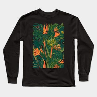 Green leaves pattern Long Sleeve T-Shirt